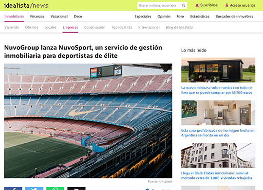 Blog - IdealistaNews_NuvoGroup lanza NuvoSport