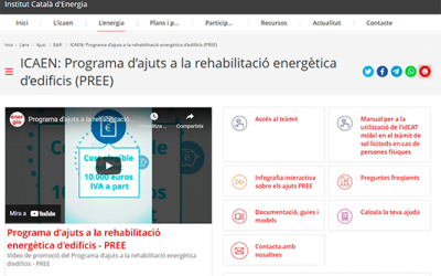 ICAEN: Programa d’ajuts a la rehabilitació energètica d’edificis